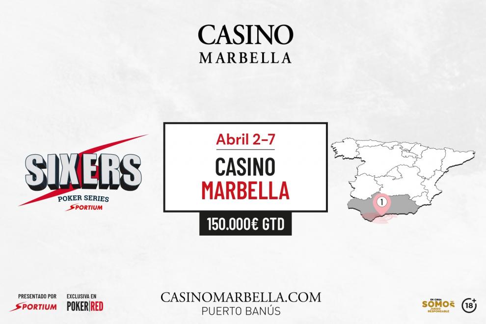 Casino Marbella celebrará la 1ª parada del Torneo de Poker SIXERS, del 2 al 7 de abril