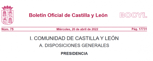 Anunciadas las competencias de la Consejería de Presidencia en Castilla y León