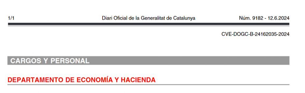 HOY EN EL DIARIO DE CATALUÑA: 
Cese de Montserrat Pérez Manubens como Jefa del Servicio de Control de Juego y Apuestas