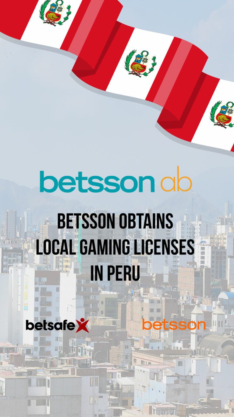 Betsson obtains local licences in Peru and will operate under three brands