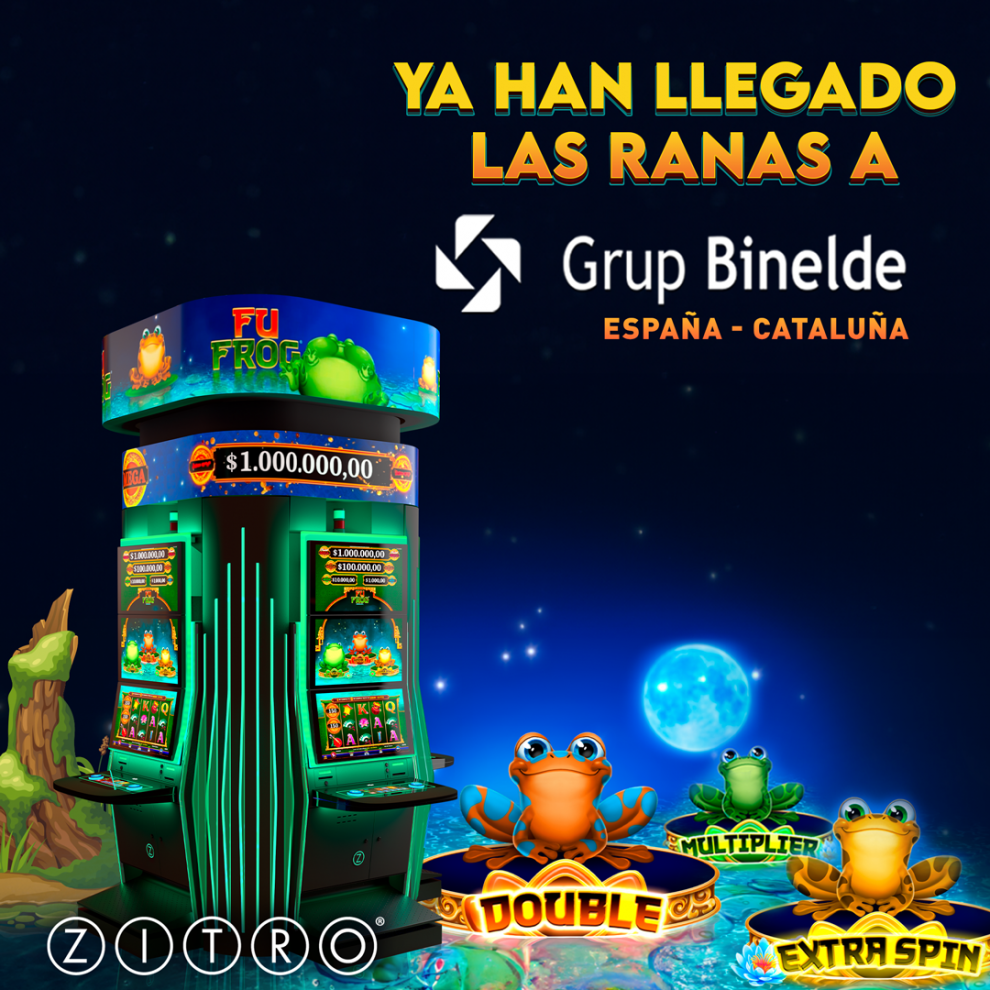 ¡Las ranas de Fu Frog saltan a Castellón! Los Bingos de Grup Binelde ya ofrecen el juego sensación del momento