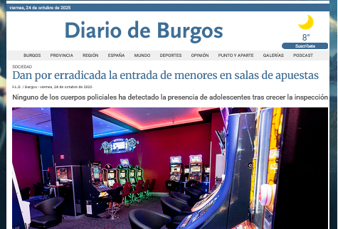 BUENA NOTICIA: La prensa local reconoce el cumplimiento escrupuloso de los salones de juego