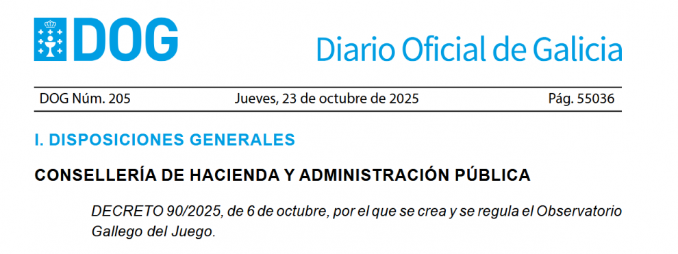 HOY EN EL DIARIO: Galicia crea el Observatorio Gallego del Juego