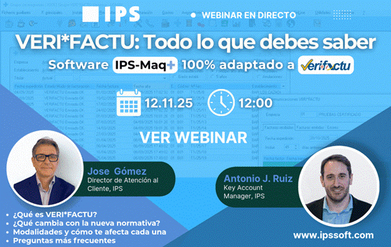 La alta demanda por VERI*FACTU obliga a IPS a ampliar las plazas de su webinar informativo