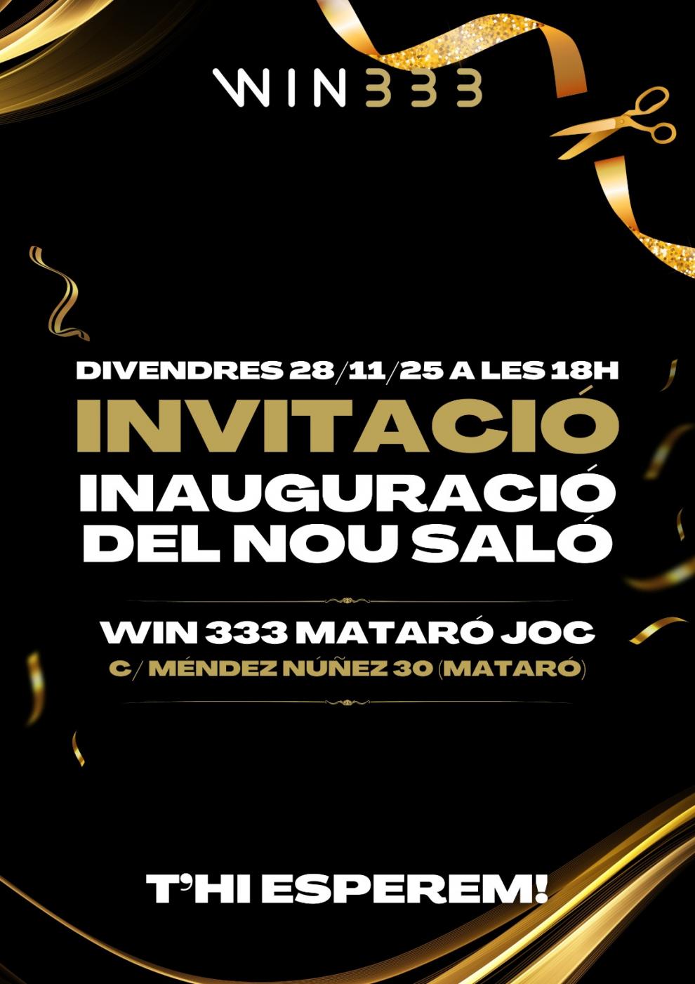 Raül y Carlos Claramunt remodelan el salón WIN333 Mataró Joc y refuerza su red de salones de juego en Cataluña
PRONTO MÁS INFORMACIÓN SÓLO AQUÍ.... Raül y Carlos Claramunt remodelan el salón WIN333 Mataró Joc y refuerza su red de salones de juego en Cataluña
PRONTO MÁS INFORMACIÓN SÓLO AQUÍ....