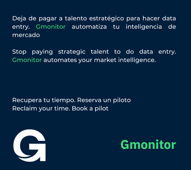 Gmonitor: Elimina el trabajo manual y recupera 6.500 horas al año
RESERVE SU DEMO PERSONAL