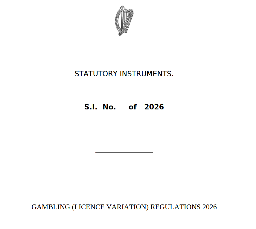 Irlanda notifica a Bruselas las nuevas tasas para la modificación de licencias de apuestas mutuas (pool betting)