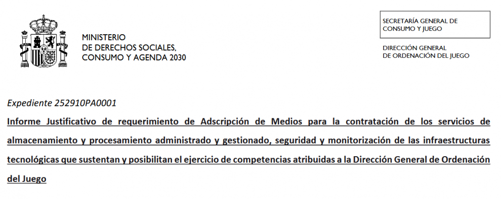 La DGOJ destina 3,3 millones de euros a un contrato de urgencia para blindar sus sistemas de control y seguridad