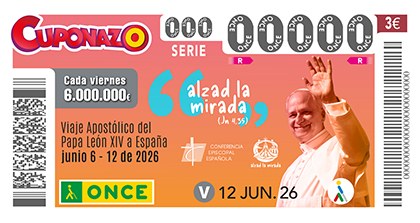 La ONCE dedica su Cuponazo al Papa León XIV y los Premios Infoplay de Juego Responsable suman ya tres ediciones con el Padre Damián y monjas Adoratrices en su jurado