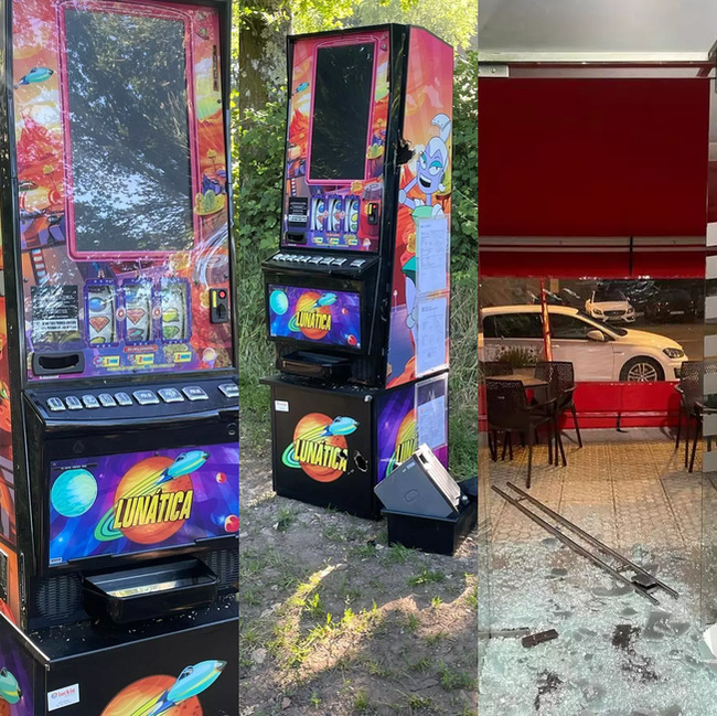 Roban la máquina de un bar en Lalín y la abandonan en O Souto