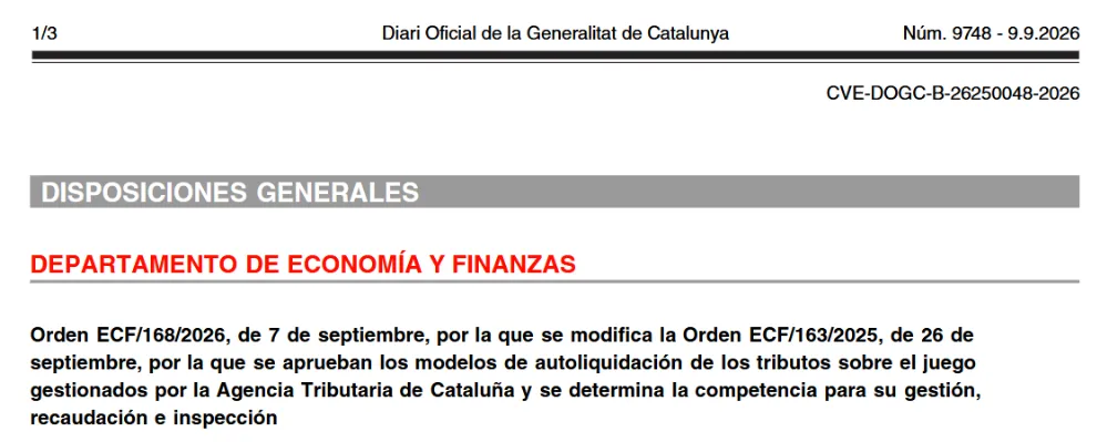 Cataluña aprueba un nuevo modelo 040 para rifas y tómbolas