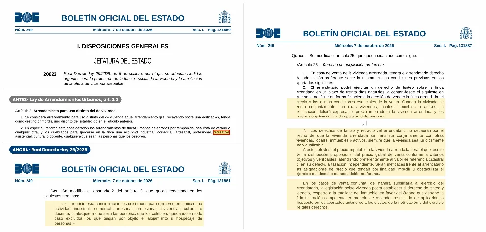 EXCLUSIVA ÚLTIMA HORAEl nuevo decreto de vivienda borra la